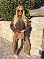 Leah Bambi Print Barrel Jean