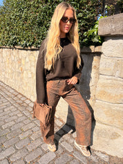Leah Bambi Print Barrel Jean