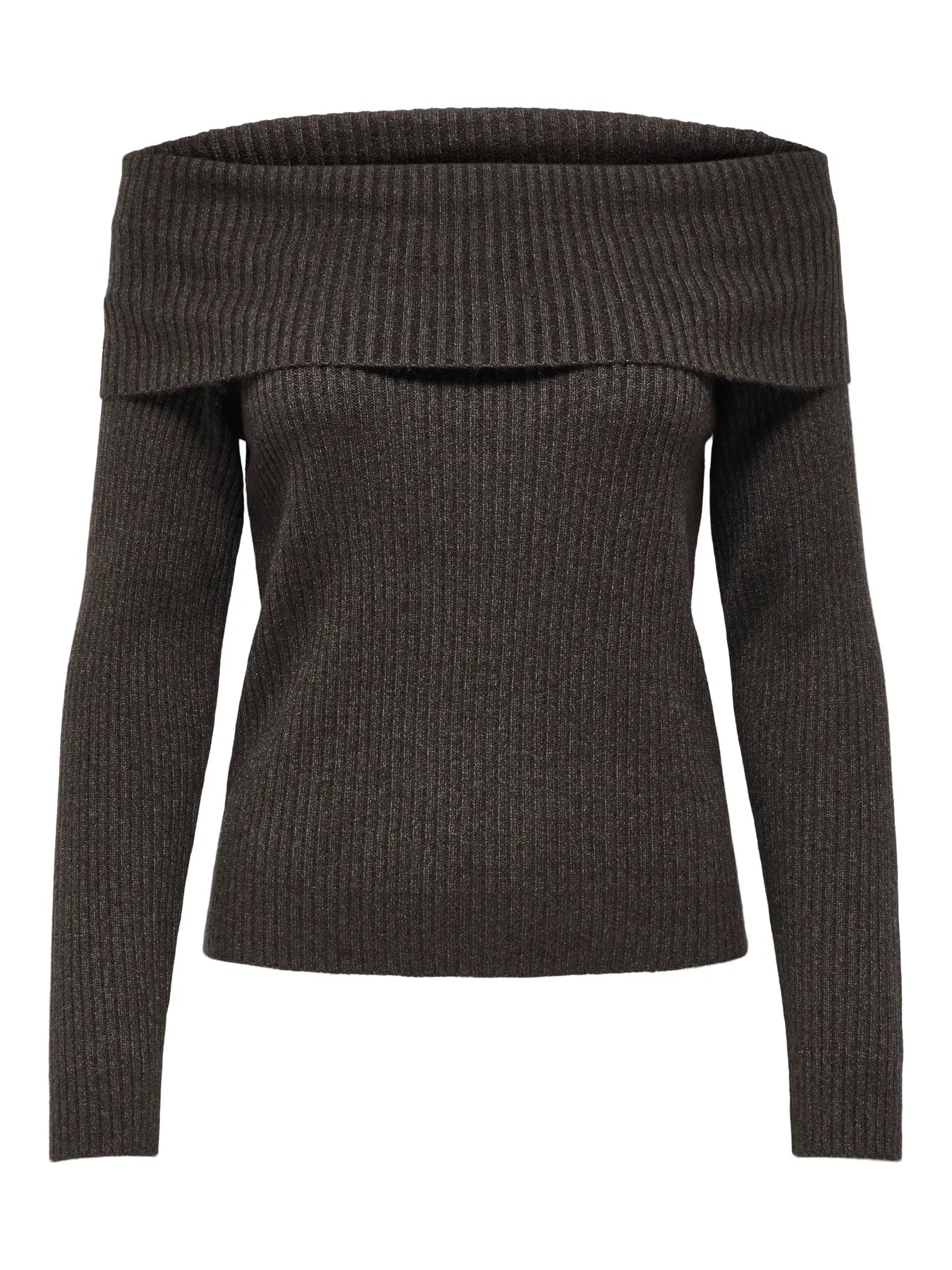 Katia Brown Off-the-shoulder Knit Top
