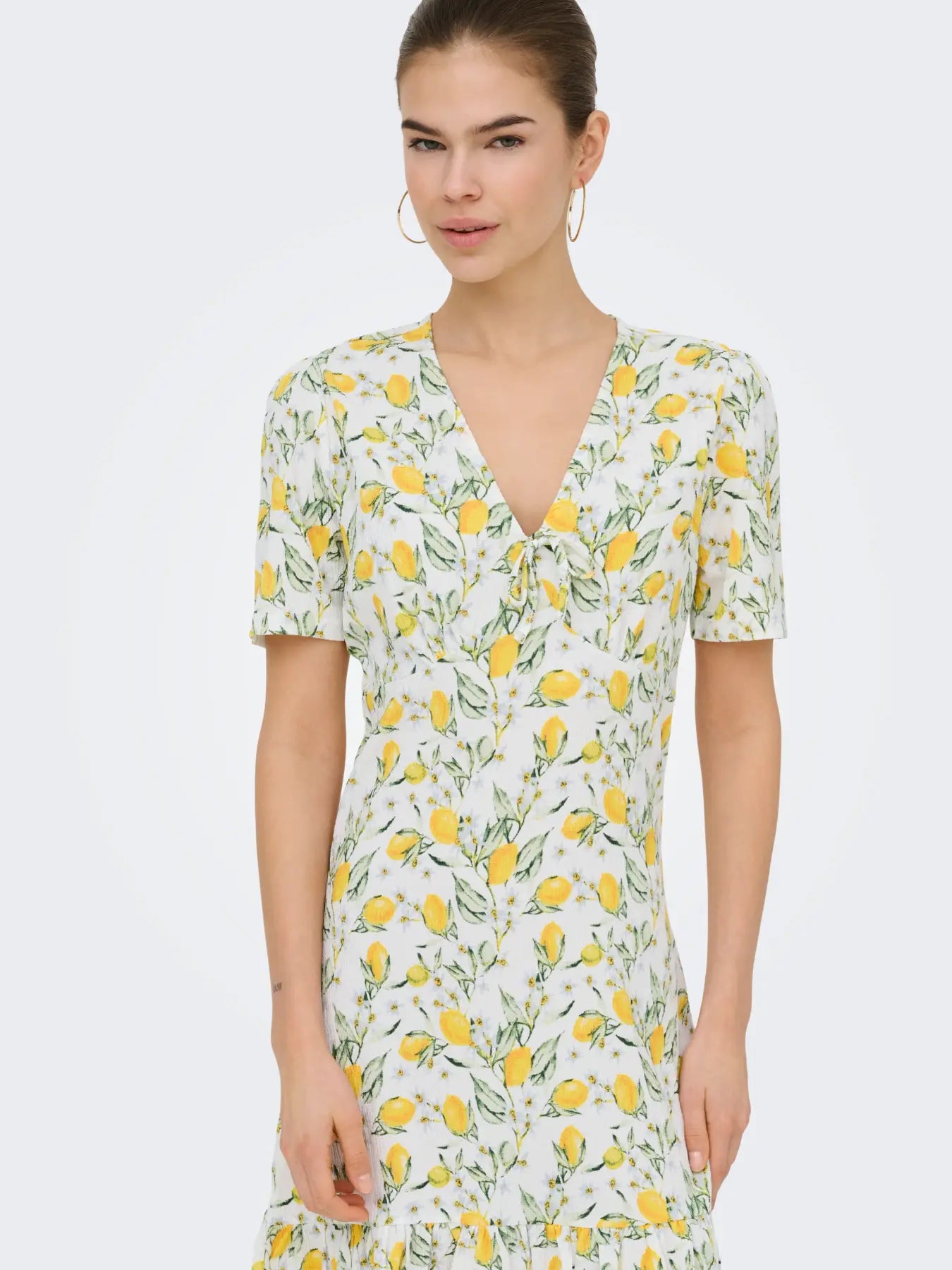 Molly Lemon Print Mini Dress