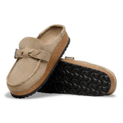 Birkenstock Buckley Braided Suede Clog  Taupe