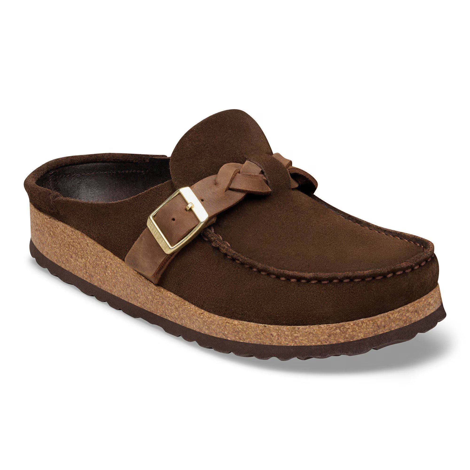 Birkenstock Buckley Braided Suede Clog Brown