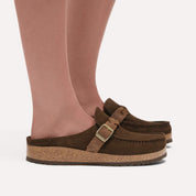 Birkenstock Buckley Braided Suede Clog Brown