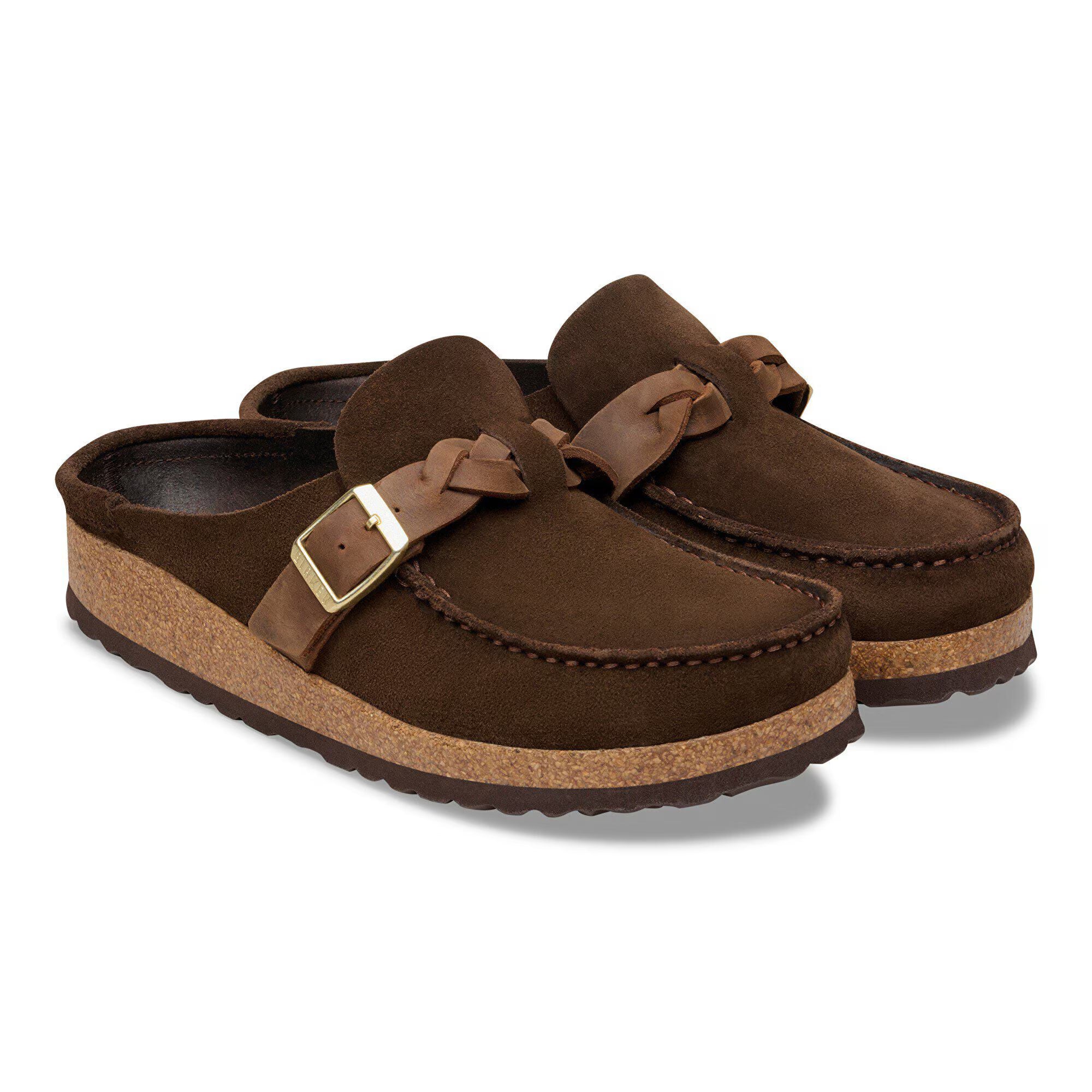 Birkenstock Buckley Braided Suede Clog Brown