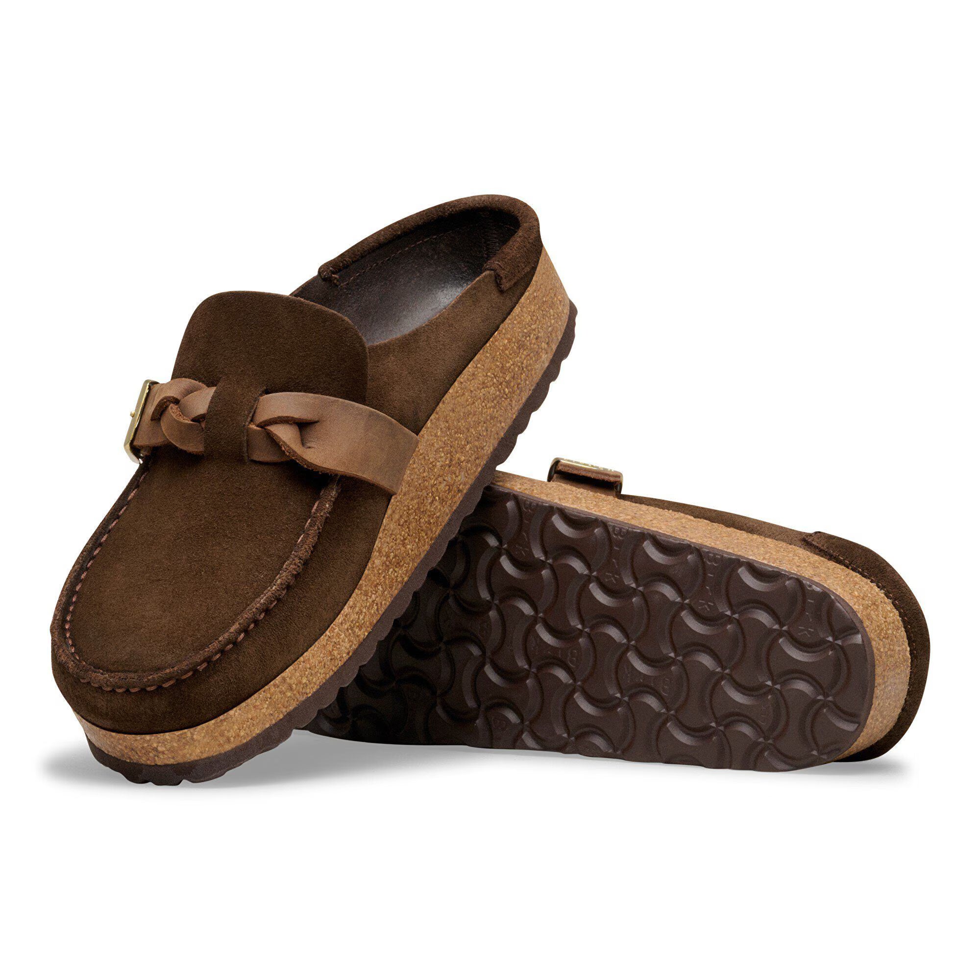 Birkenstock Buckley Braided Suede Clog Brown