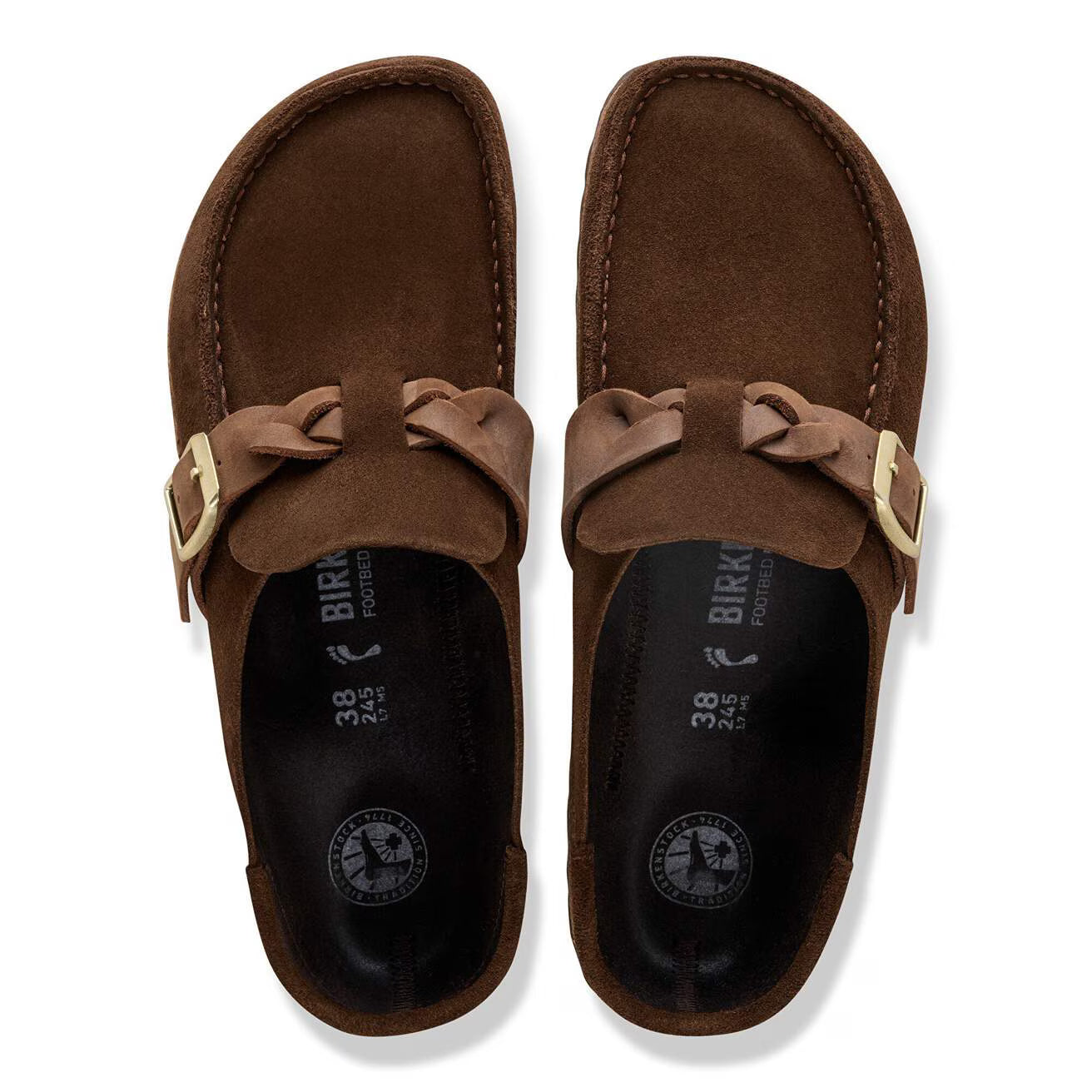Birkenstock Buckley Braided Suede Clog Brown