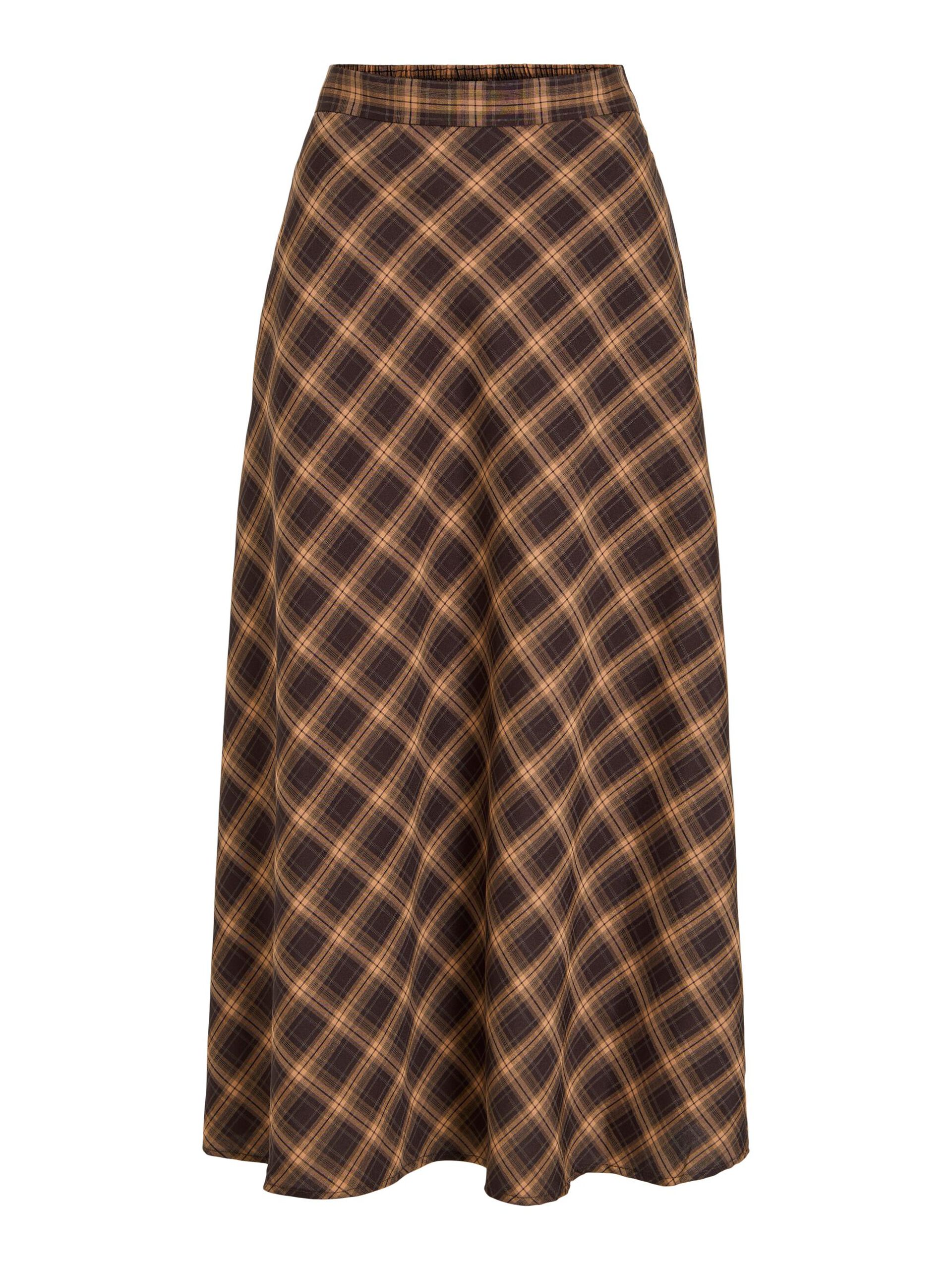 Lene Checked Ankle Skirt