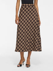 Lene Checked Ankle Skirt
