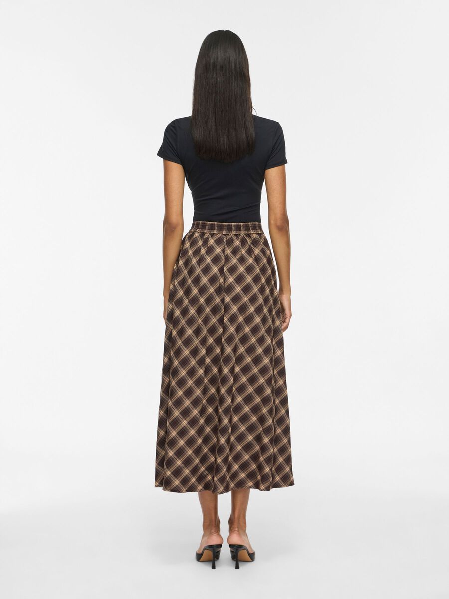 Lene Checked Ankle Skirt