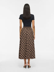 Lene Checked Ankle Skirt