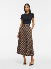 Lene Checked Ankle Skirt