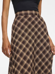 Lene Checked Ankle Skirt
