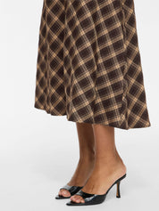 Lene Checked Ankle Skirt