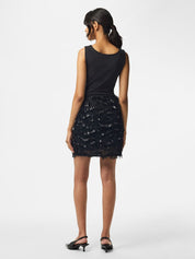 PIECES Erun Sequin Mini Skirt