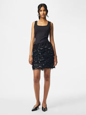 PIECES Erun Sequin Mini Skirt