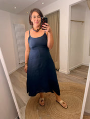 Cassandra Linen Midi Dress