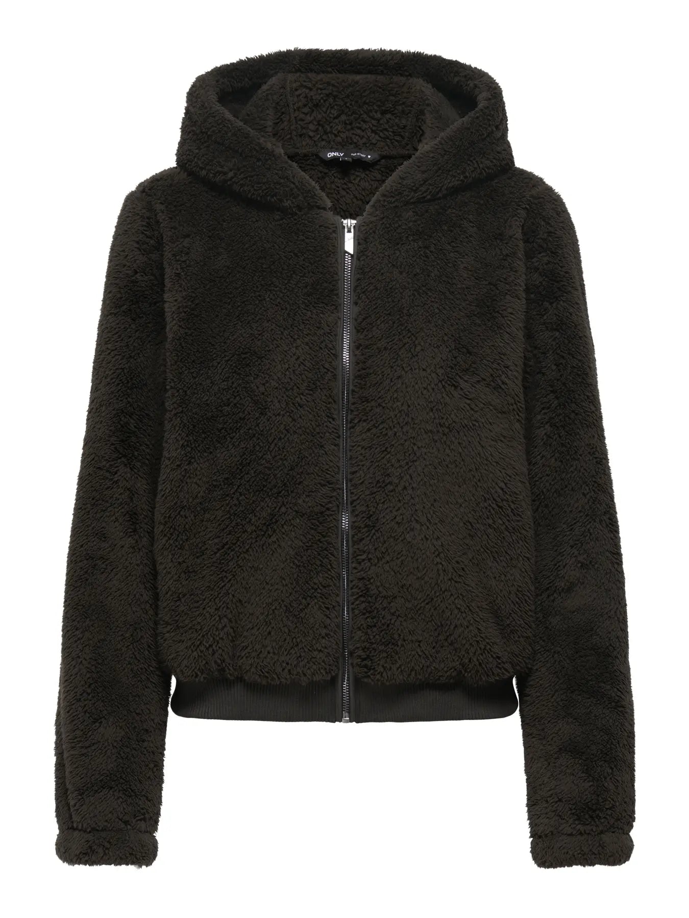 Newanna Teddy Hooded Zip Jacket Brown