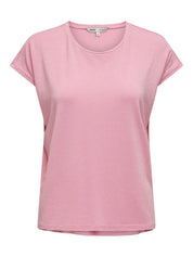 Claudia Lurex Stripe Tee Pink