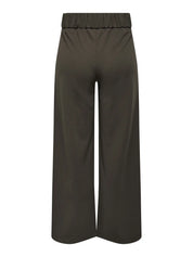 Geggo Button Brown Wide Leg Trousers