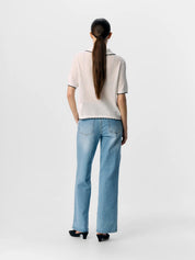 .object Lynel Contrast Stitch Short sleeve Cardigan