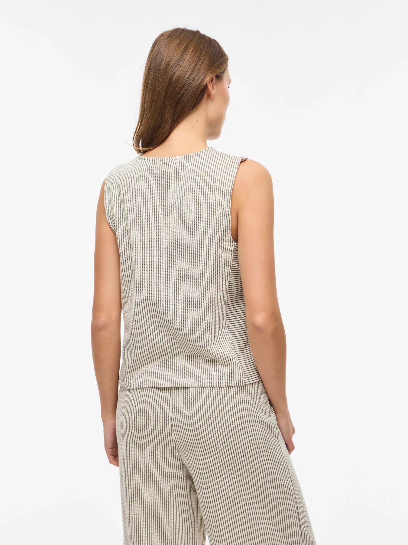 Triplo Sleeveless Stripe Vest/Top