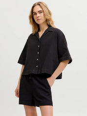 Global Waffle Resort Shirt Black