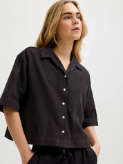Global Waffle Resort Shirt Black