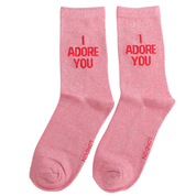 Statment Glitter Socks I Adore You