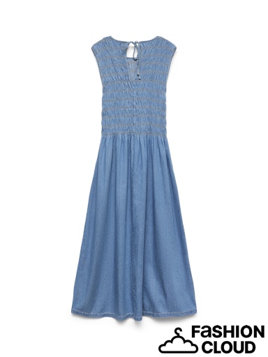 Nerina Denim Smocking Maxi Dress