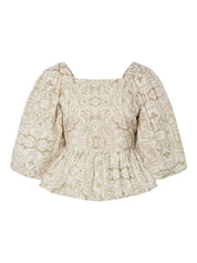 Sara Bow Back Peplum Top