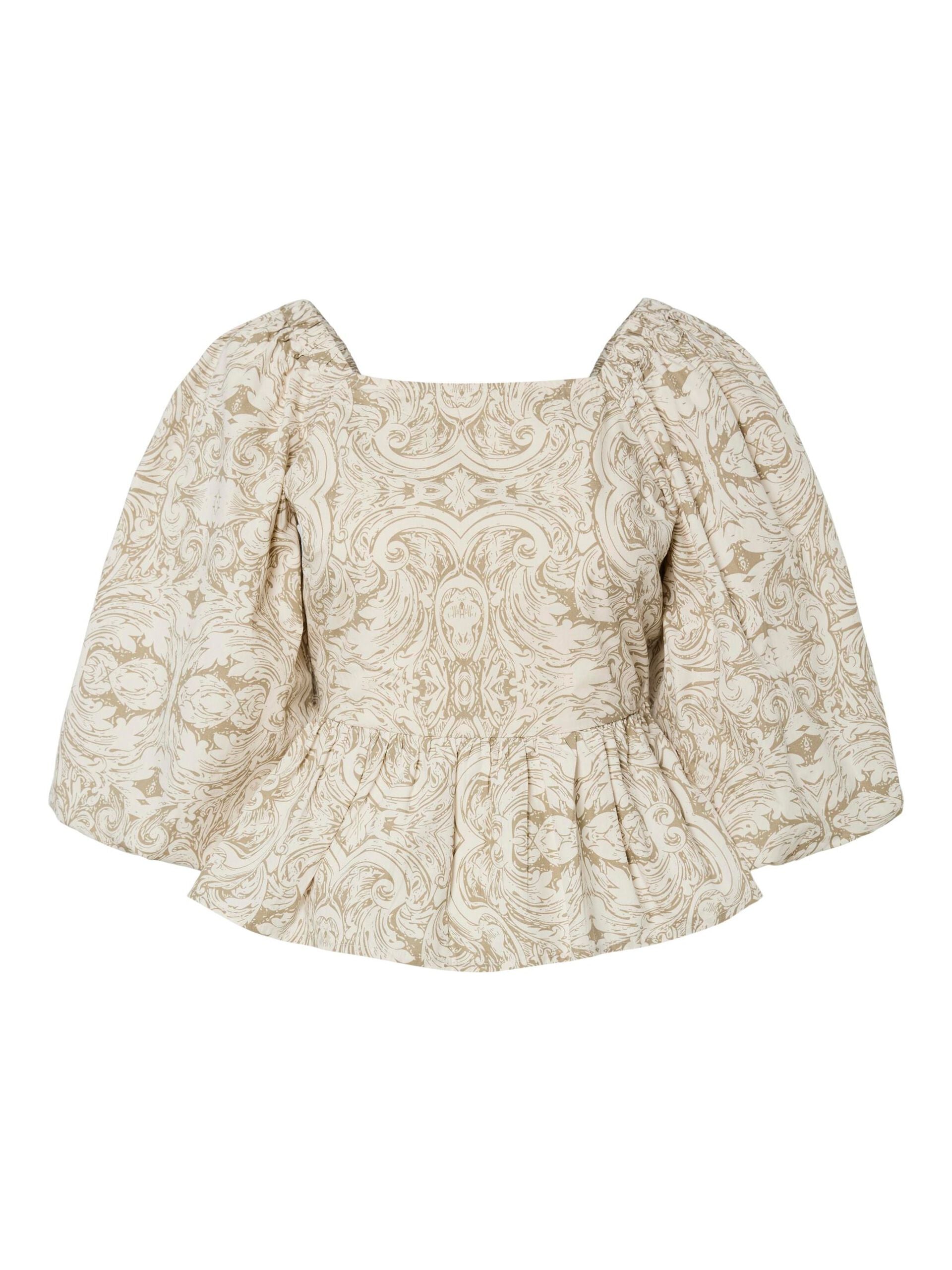 Sara Bow Back Peplum Top