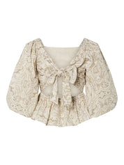 Sara Bow Back Peplum Top