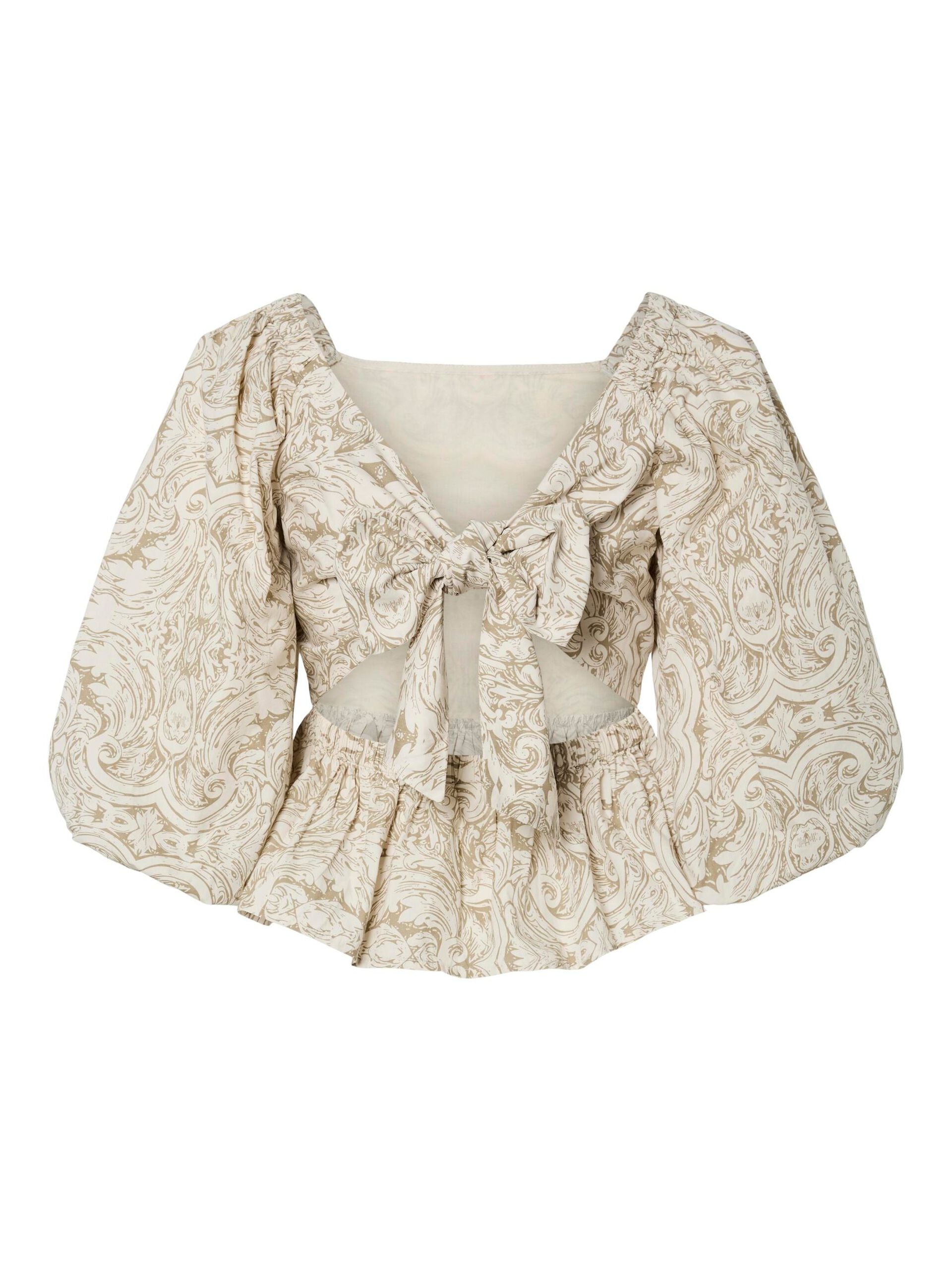Sara Bow Back Peplum Top