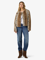 Tokyo Leopard Faux Fur Short Jacket