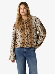 Tokyo Leopard Faux Fur Short Jacket