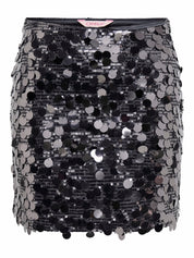 Jadel Gunmetal Grey Sequin Mini Skirt