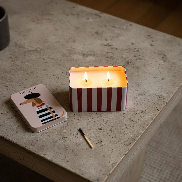 Bonjour Dog Scented Candle Tin