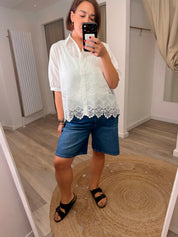 Sandy Embroidered Shirt Blouse