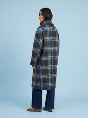Palma Blue and Brown Check Coat