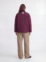 Serena Mid Quilted Zip Jacket Wine