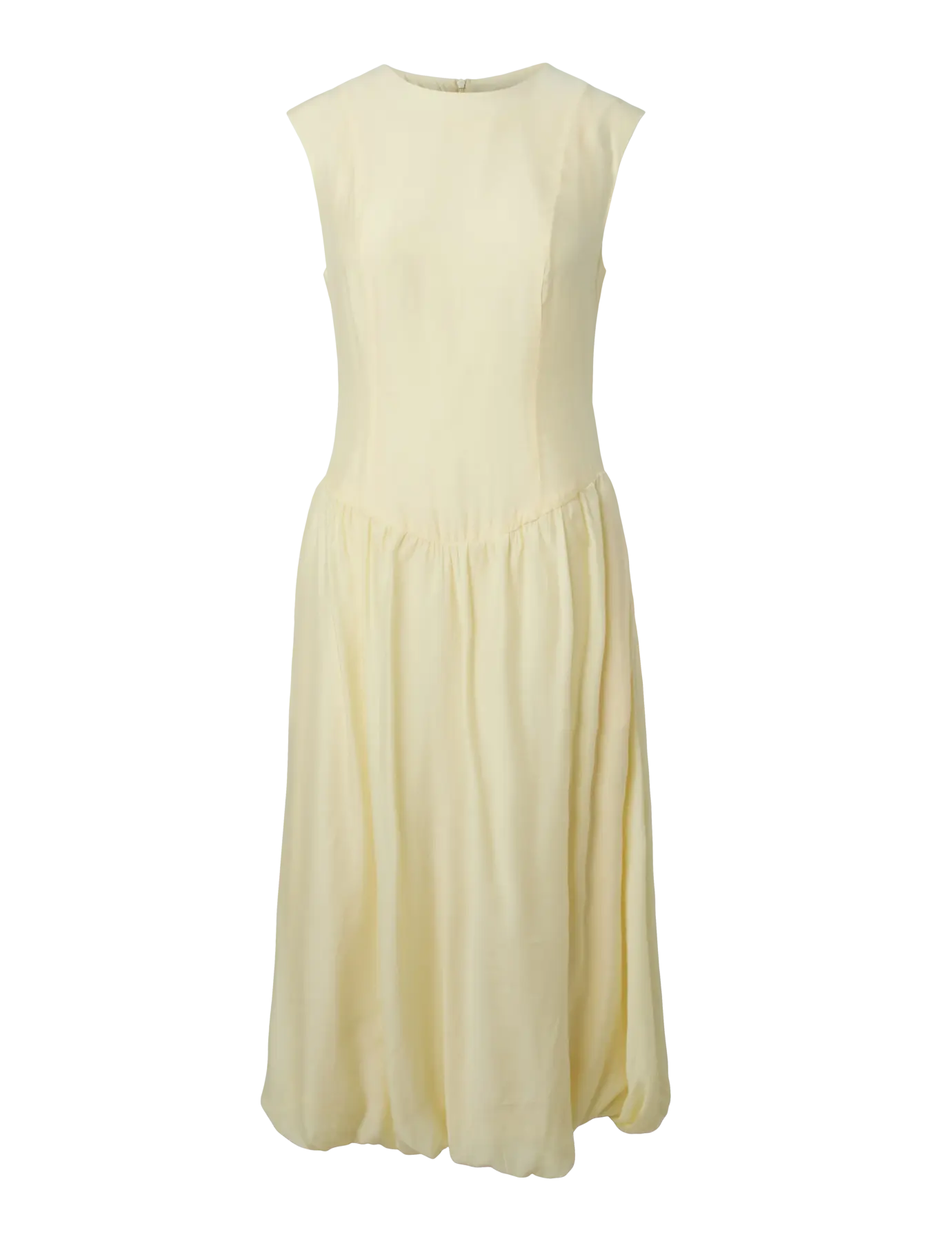 Krissi Bubble Hem Long Dress Yellow