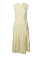 Krissi Bubble Hem Long Dress Yellow