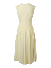 Krissi Bubble Hem Long Dress Yellow