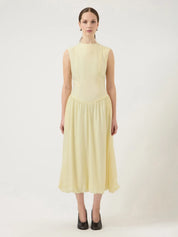 Krissi Bubble Hem Long Dress Yellow