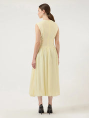Krissi Bubble Hem Long Dress Yellow