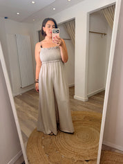 Emma Smock Wide Leg Beaded Jumpsuit