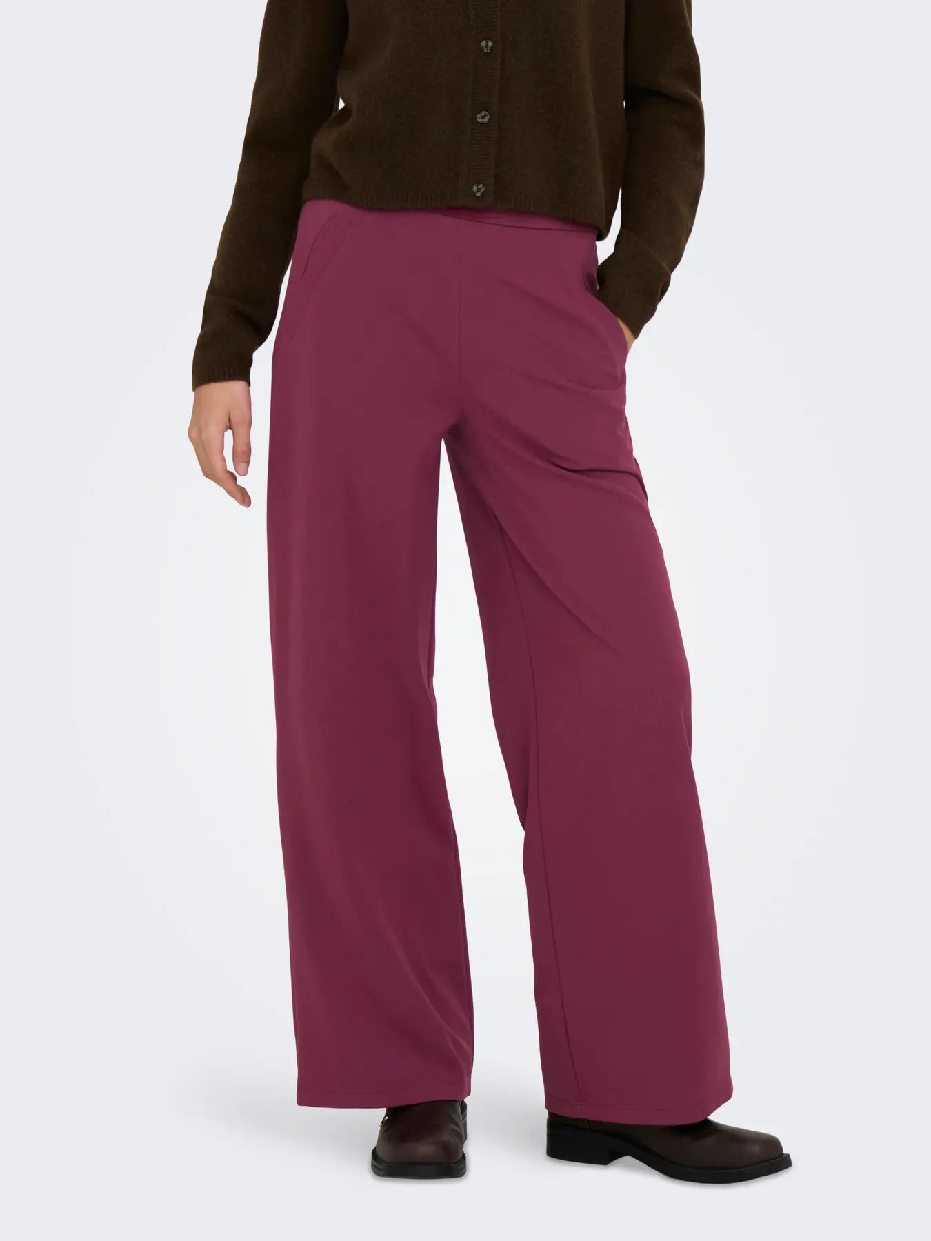 Louisville Wine Wide Leg Trousers
