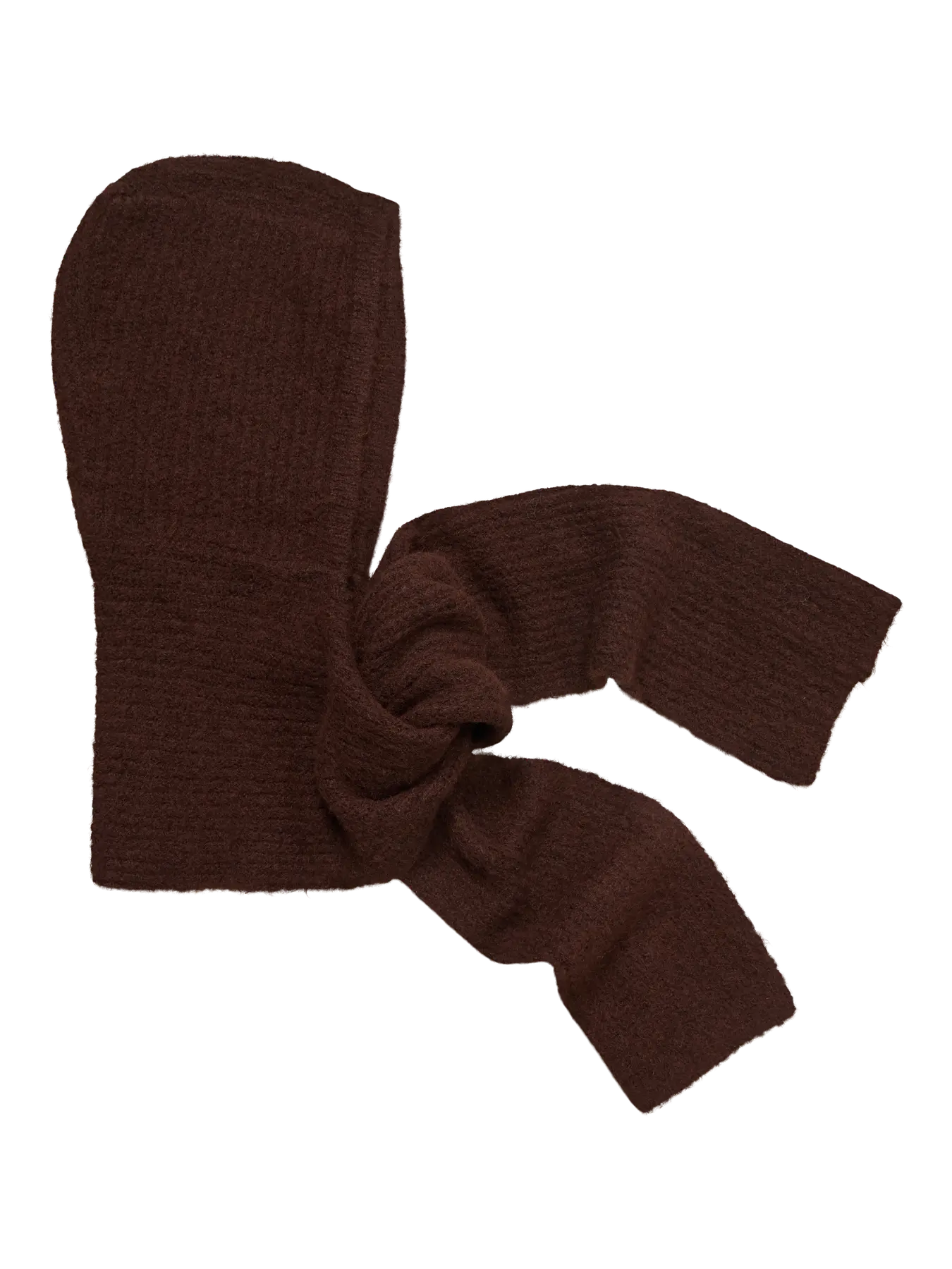 Milu Ribbed Knit Scarf Balaclava