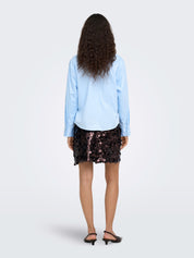 Jadel Brown Sequin Mini Skirt