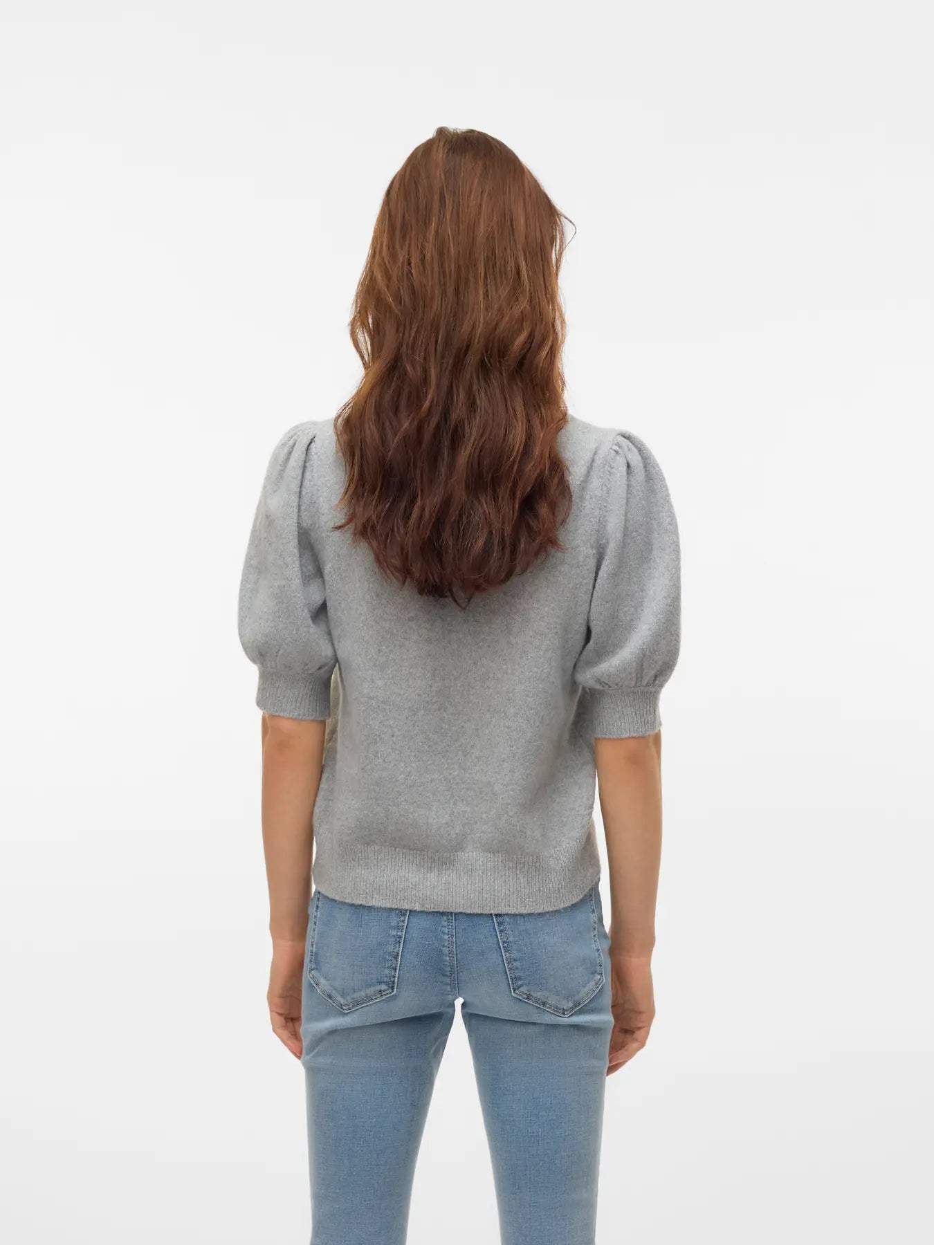 Doffy Grey Short Sleeve Knit